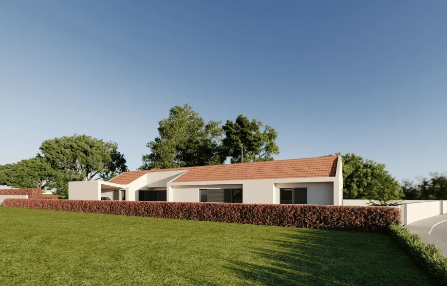 Imagem 3D da moradia T3 da Quinta do Martinho, em Oiã